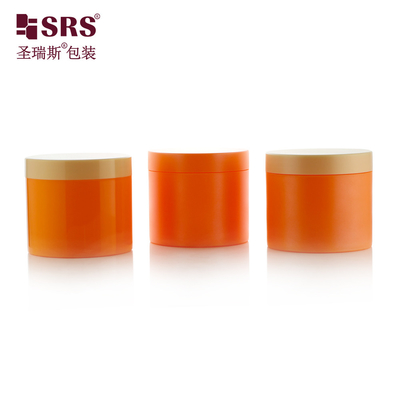 SRSQ 400g Malowany kolor na zamówienie Plastic PP Cream Body Scrub Jar PCR Materiał odzyskany Mat Finished Logo dostępne