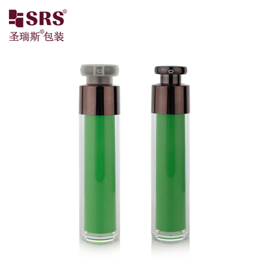 Podwójna ściana AS plastikowa bezprzewodowa opakowanie kosmetyczne 15ml 30ml 50ml zamówienie dekoracja kolor pusty pielęgnacja skóry kremu piękności serum pompy próżniowej pojemnik