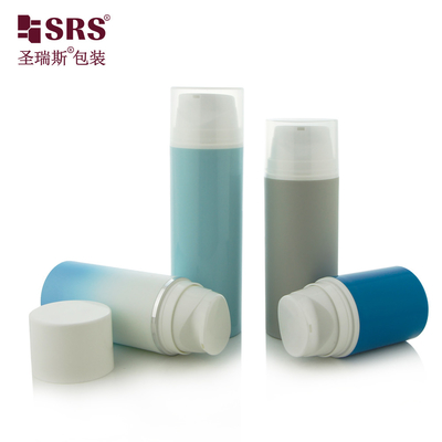 PA601 30ml,50ml,80ml,100ml,120ml,150ml,200ml Pusty Snap On Style Vakuum Jednostkowa ściana Wstrzyknięcie koloru Fundacja Losowanie Bezpowietrzna pompa Plastic PP butelka PCR