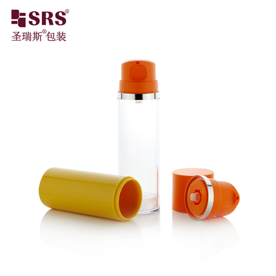A0215 50ML 120ML 150ML Gorąco stemplowane logo AS butelka bez powietrza z bezpłatną próbką