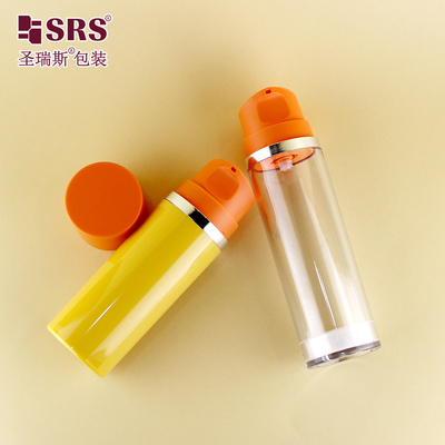 A0215 Snap On Style Plastic Round Flask Serum do twarzy AS Flask próżniowy Pusty żel do pielęgnacji skóry Opakowanie bez powietrza