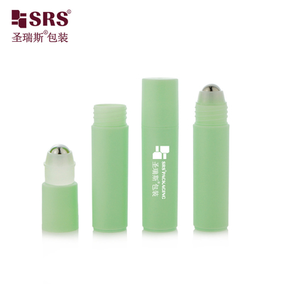 RPPF 20ml Okrągły Plastic Frosted Finished PP PCR Wstrzykiwacz Custom Color Roll On Bottle With Steel Ball For Facial Lotion