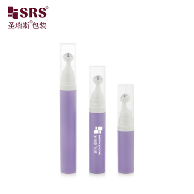 A0035 7,5 ml 10 ml 15 ml Farba Mrożona Fioletowa Kolor niestandardowy Piękny Plastikowy PP PCR Materiał recyklingu Bez powietrza Roll On Serum Flask