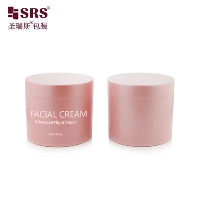 SRSQ 400g Wstrzykiwacz Pink Glossy Frosted Painted Plastic PP PCR Body Scub Jar