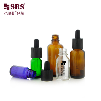 D009 Bursztynowy Brązowy Zielony Błękitny Jasny Mroźny Mat Finished Glass Dropper Bottle Lid For Cosmetic Oil