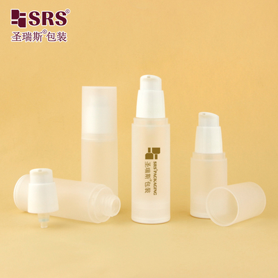 PA0216 20ml 30ml 40ml 50ml PP Glossy Matte In Mold Plastic PP PCR Flaska bez powietrza z pompą na balsam