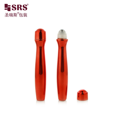 SRS8447-15ML Glossy Metallic PETG Roll On Flasks for Eye Gel with Therapeutic Massage Function w opakowaniach kosmetycznych