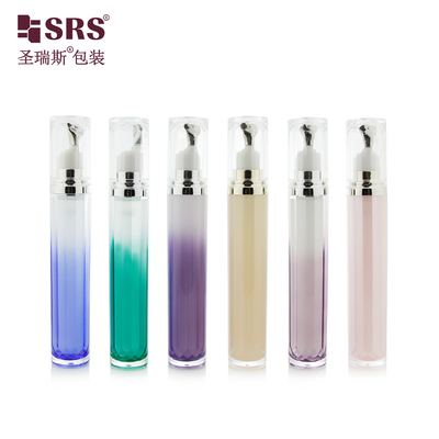 LR001-15ML Luxury High End Double Wall Acrylic Bottle For Eye Serum Personalizacja butelki kolorowe z aplikatorem cynku