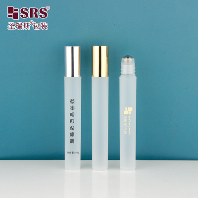 RPA-10ML(C) Clear Matte Frosted Plastic PP PCR Eco Friendly Eye Serum Roll-On Bottle