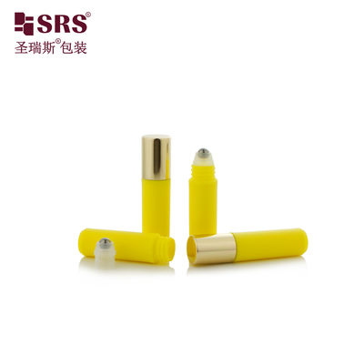 RPA-2ml Wstrzyknięcie Custom Yellow Matte Finished Plastic PP PCR Recycled Perfume Sample Roll On Bottle