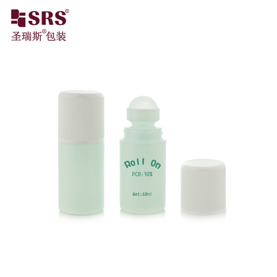RPPC1-60ML Zielony okrągły kształt PP Gel antypersypirant Roll On Deodorant Flask Bez wycieku CRC Child Resistant Cap