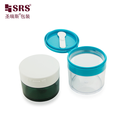 PETG003 100g 120g 150g 200g 250g Wstrzyknięcie Niestandardowe półprzezroczyste Kolorowe Plastic Body Scrub Jar łyżka z magnesem