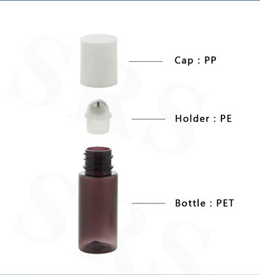 PET 10ml ~ 170ml Plastic PCR Roll On Bottle Przejrzysty Dostosować do koloru Roller Ball Bottle No Leakage For Eye Serum Deodorant Gel