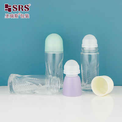 BLPG-A 50ml Duża pojemność Pusta szklana butelka z kulką do dezodorantu, żelu, serum, opakowania do ciała, antyperspirantu, hurt