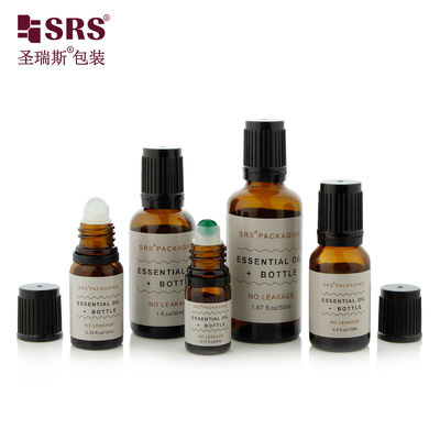 BLPF 5ml 10ml 15ml 20ml 30ml 50ml 100ml Okrągła butelka roll-on Boston ze szkła z zabezpieczeniem TE (Tamper Evident) na olejki eteryczne