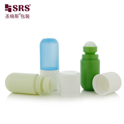RPPA1-50ML Okrągła butelka z tworzywa sztucznego PP PCR z kulką do roll-on do pakowania antyperspirantów CRC