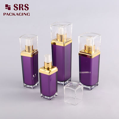 Shengruisi opakowanie L054-15ml 30ml 50ml 100ml luksusowa kwadratowa plastikowa pompa balsamów Butelka