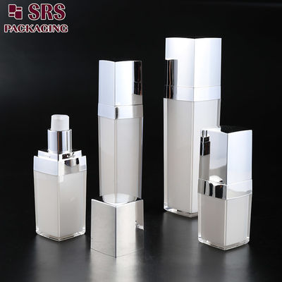 L050 SRS Chiny producent Luksusowy Akrylowy pusty Kwadratowy Słoiczek z Pompką do Kremu w Sprayu do kremu do twarzy