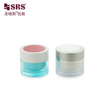 J0210A 30g 50g Custom Unique Design Plastic Cap Empty Facial Cream Jar Container Packaging