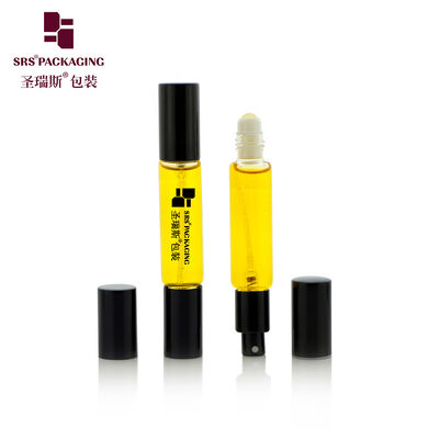 BLPD 10ML Roller Ball Spray Pump Dwu końcówki Szklana butelka do perfum bez wycieku