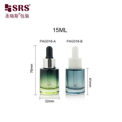 PAG018 15ML Szklana butelka z grubością ściany z pokrywą kroplówką na serum