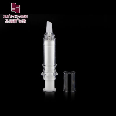 SRS Airless Syringe Bottle on off Switch Design Cosmetic Ampoule Packaging for Skin Care