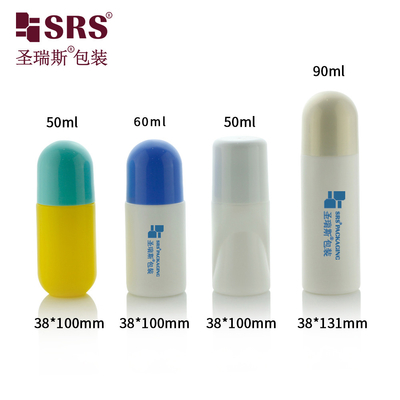 50 ml 60 ml 90 ml Wielkiego rozmiaru PP PCR Niestandardowy kolor Recykling przyjazny dla środowiska butelka z deodorantem