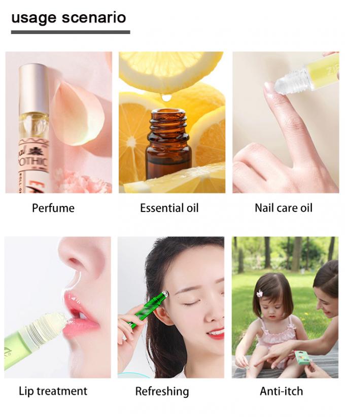 BLP-1ML Szklany Aplikator Rolkowy Cylindryczna Butelka Roll-On dla eleganckiego i zrównoważonego przechowywania 6