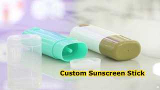 Zegarek: D041 40 ml Owalny kształt wtrysku Niestandardowy kolor Błyszczący plastikowy pojemnik z filtrem przeciwsłonecznym w sztyfcie Prezentacja