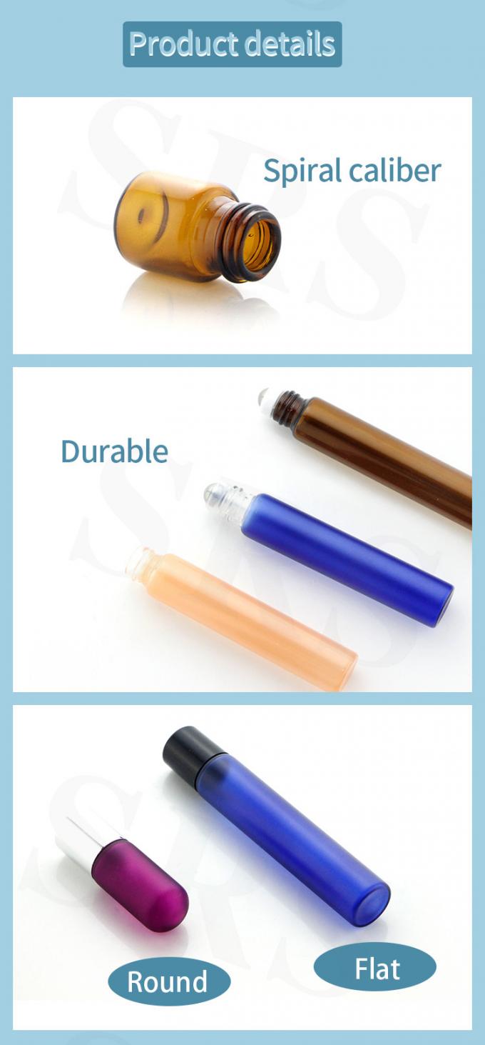 BLP-1ML Szklany Aplikator Rolkowy Cylindryczna Butelka Roll-On dla eleganckiego i zrównoważonego przechowywania 0